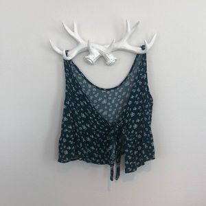 LA Hearts Green Floral Tank
